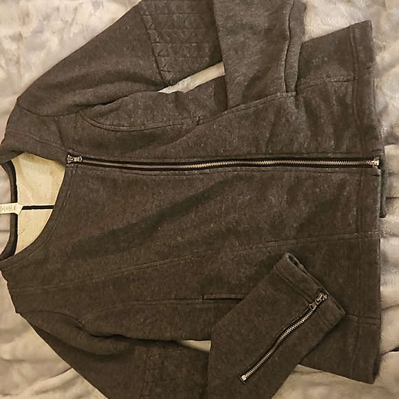 Under Armour Women's XS Studio Terry Moto Jacket  1257113 French Terry Fleece - Picture 7 of 8